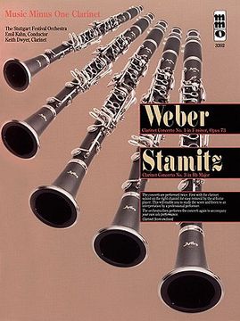 portada weber: concerto no. 1 in f minor op. 73 & stamitz: concerto no. 3 in b flat for clarinet (in English)