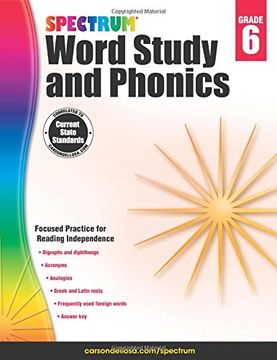 portada Spectrum Word Study and Phonics, Grade 6