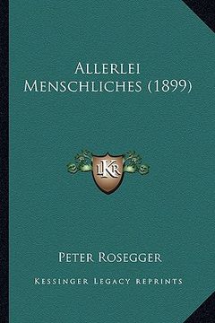 portada Allerlei Menschliches (1899) (en Alemán)