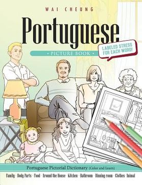 portada Portuguese Picture Book: Portuguese Pictorial Dictionary (Color and Learn) (en Inglés)