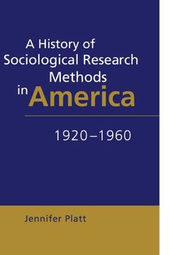 portada A History of Sociological Research Methods in America, 1920-1960 Paperback (Ideas in Context) (en Inglés)