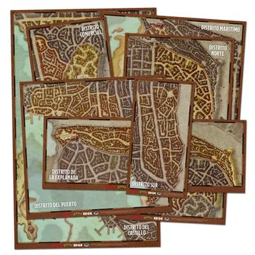 portada Dungeons and Dragons Set de mapas de los distritos de Waterdeep