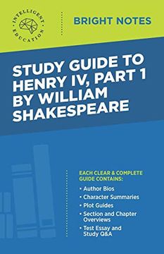 portada Study Guide to Henry iv, Part 1 by William Shakespeare (Bright Notes) (in English)