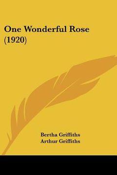 portada one wonderful rose (1920) (en Inglés)