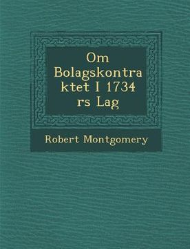 portada Om Bolagskontraktet I 1734 RS Lag (in Swedish)