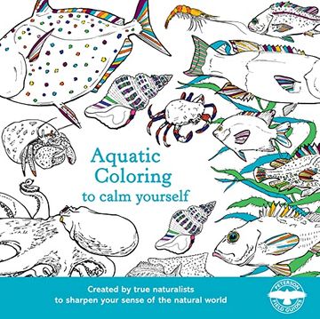 portada Aquatic Coloring to Calm Yourself: A Coloring Book (en Inglés)
