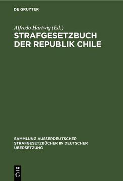 portada Strafgesetzbuch der Republik Chile (en Alemán)