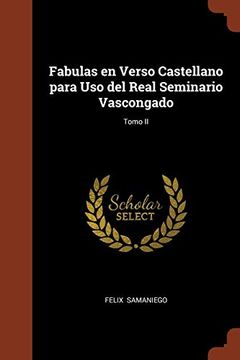 portada Fabulas en Verso Castellano Para uso del Real Seminario Vascongado; Tomo ii