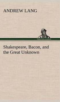 portada shakespeare, bacon, and the great unknown (en Inglés)