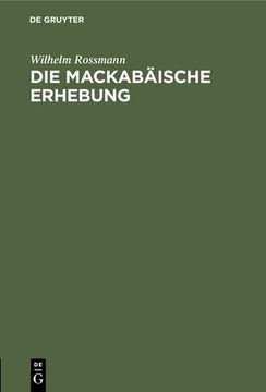 portada Die Mackabäische Erhebung (en Alemán)