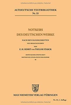 portada 3: Notkers Des Deutschen Werke (Altdeutsche Textbibliothek)