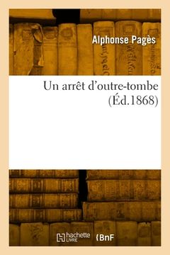 portada Un arrêt d'outre-tombe (in French)