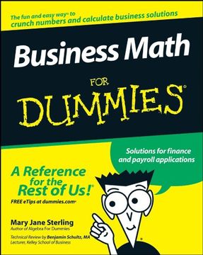 portada Business Math for Dummies (en Inglés)