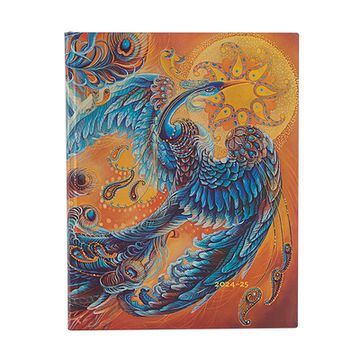 portada Paperblanks | 2024–2025 Weekly Planner | Skybird | Birds of Happiness | 18-Month Flexis | Ultra | Vertical | Elastic Band | 224 pg | 80 gsm (in English)