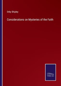 portada Considerations on Mysteries of the Faith (en Inglés)