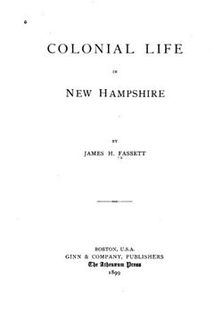 portada Colonial Life in new Hampshire (en Inglés)