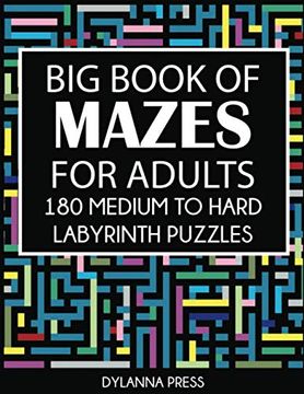 portada Big Book of Mazes for Adults: 180 Medium to Hard Labyrinth Puzzles (en Inglés)
