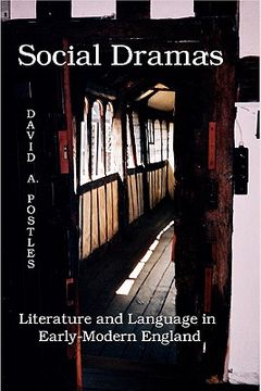 portada social dramas: literature and language in early-modern england. (en Inglés)