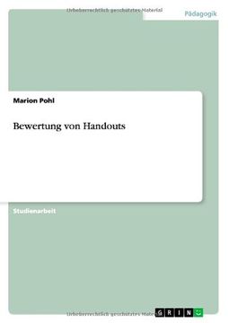 portada Bewertung von Handouts (German Edition)
