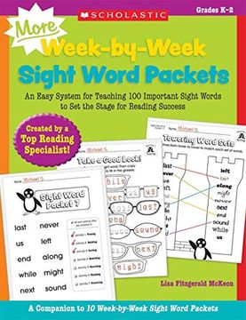 portada More Week-By-Week Sight Word Packets: An Easy System for Teaching 100 Important Sight Words to set the Stage for Reading Success (en Inglés)