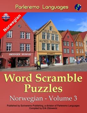 portada Parleremo Languages Word Scramble Puzzles Norwegian - Volume 3 (in Noruego)
