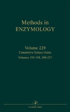 portada Cumulative Subject Index, Volume 229 (Methods in Enzymology) (en Inglés)
