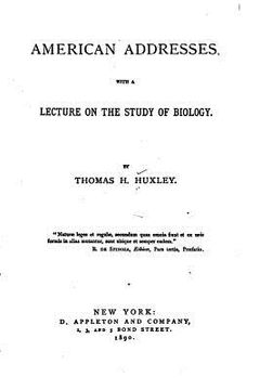 portada American Addresses, With a Lecture on the Study of Biology (en Inglés)