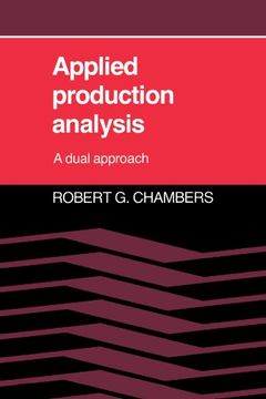 portada Applied Production Analysis: A Dual Approach (en Inglés)