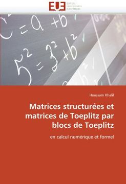 portada Matrices Structurees Et Matrices de Toeplitz Par Blocs de Toeplitz