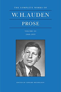 portada W. H. Auden Prose: 1949-1955 vol 3 