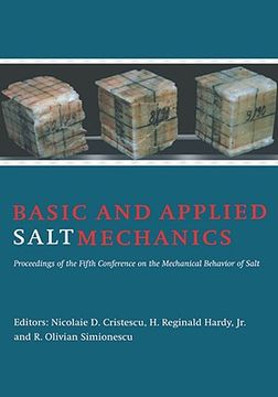 portada basic and applied salt mechanics: proceedings of the 5th conference on mechanical behaviour of salt, bucharest, 9-11 august 1999 (en Inglés)
