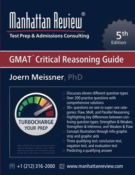 portada Manhattan Review Gmat Critical Reasoning Guide [5Th Edition]: Turbocharge Your Prep (in English)