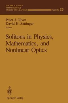 portada solitons in physics, mathematics, and nonlinear optics (in English)