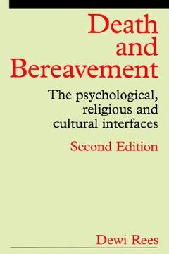 portada death and bereavement: psychological, religious and cultural interfaces (en Inglés)