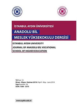 portada Istanbul Aydin Universitesi: Anadolu bil Meslek Yuksek Okulu Dergisi (Yıl Year: 13 Nisan - Mayıs - Haziran 201) (in Turco)