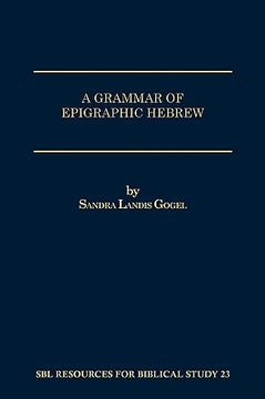 portada a grammar of epigraphic hebrew (in English)