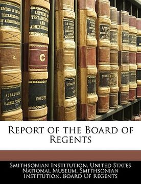 portada report of the board of regents (en Inglés)