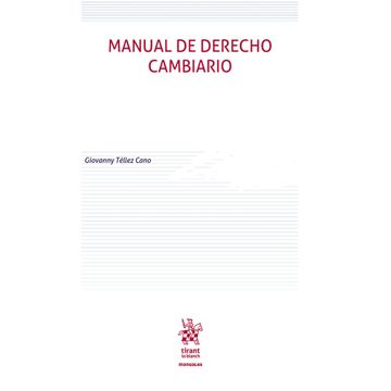 portada Manual de Derecho Cambiario (in Spanish)