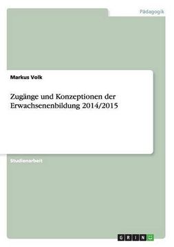 portada Zugänge und Konzeptionen der Erwachsenenbildung 2014/2015 (German Edition)