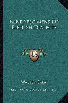 portada nine specimens of english dialects (en Inglés)