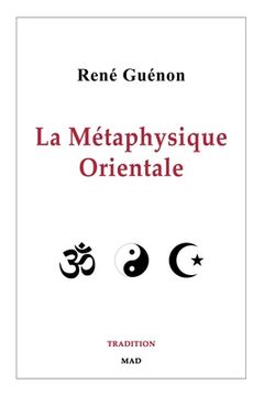 portada La Métaphysique Orientale (en Francés)