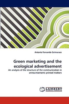portada green marketing and the ecological advertisement (en Inglés)