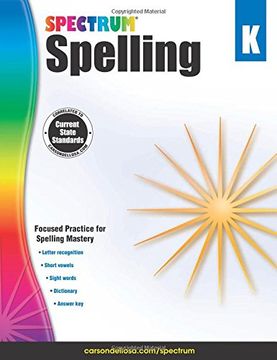 portada Spectrum Spelling, Grade K (en Inglés)