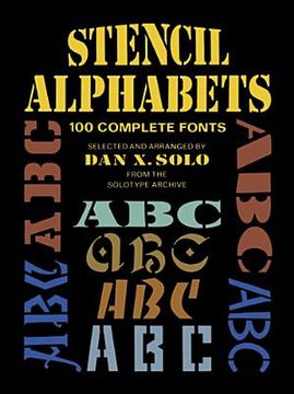 portada stencil alphabets: 100 complete fonts (en Inglés)
