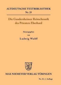 portada Die Gandersheimer Reimchronik (in German)
