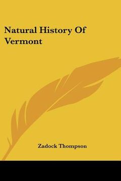 portada natural history of vermont (en Inglés)