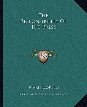 portada the responsibility of the press (in English)