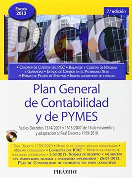 portada Plan General De Contabilidad Y De Pymes: Reales Decretos 1514-2007 Y 1515-2007, De 16 De Noviembre