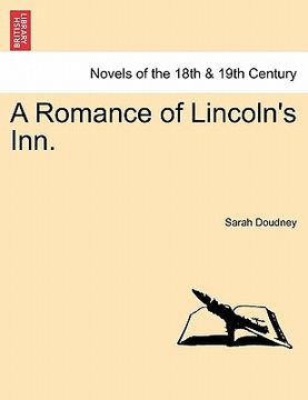 portada a romance of lincoln's inn. (in English)