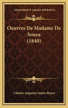 portada Oeuvres De Madame De Souza (1840) (en Francés)